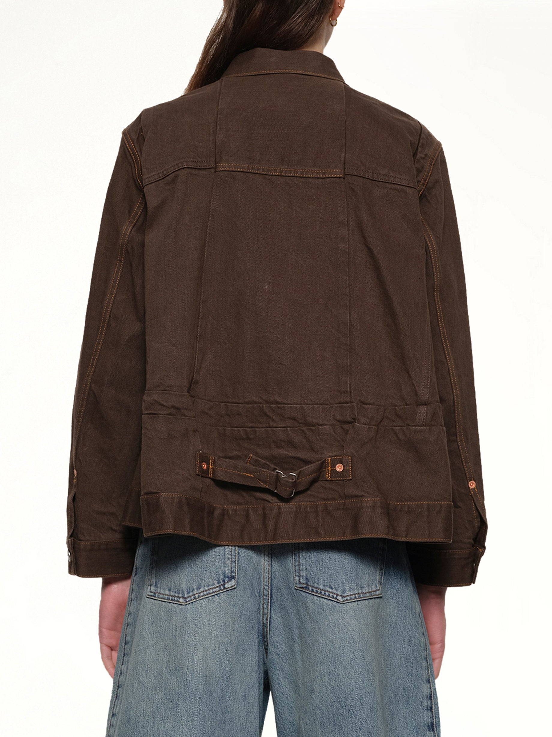 Denim Jacket in Brown - 5