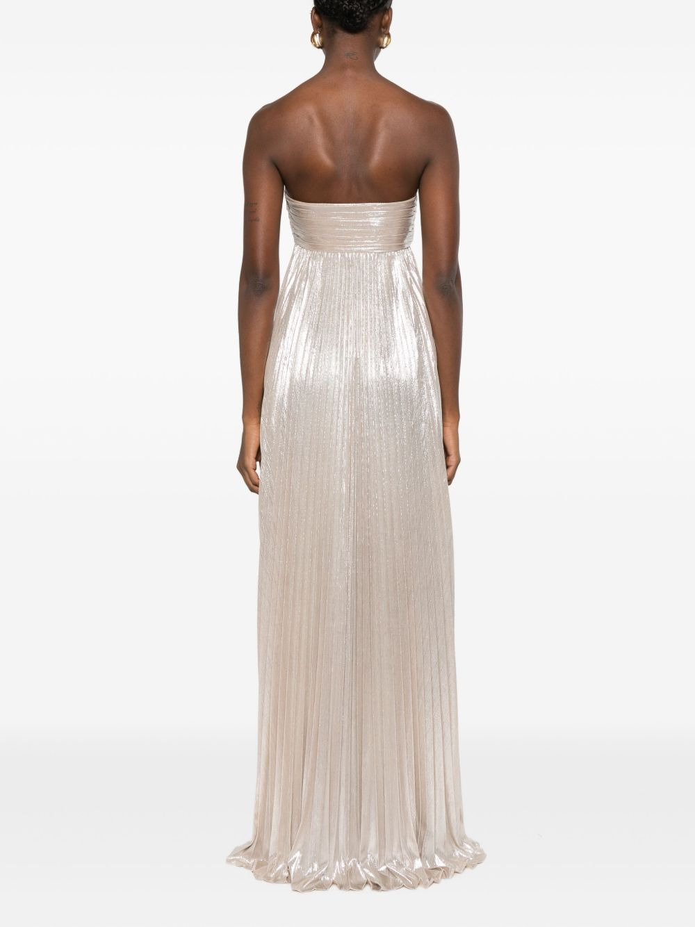 strapless-design maxi dress - 4