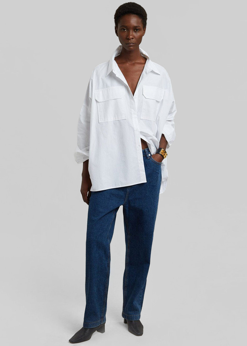 Elara Oversized Shirt - Optic White 4
