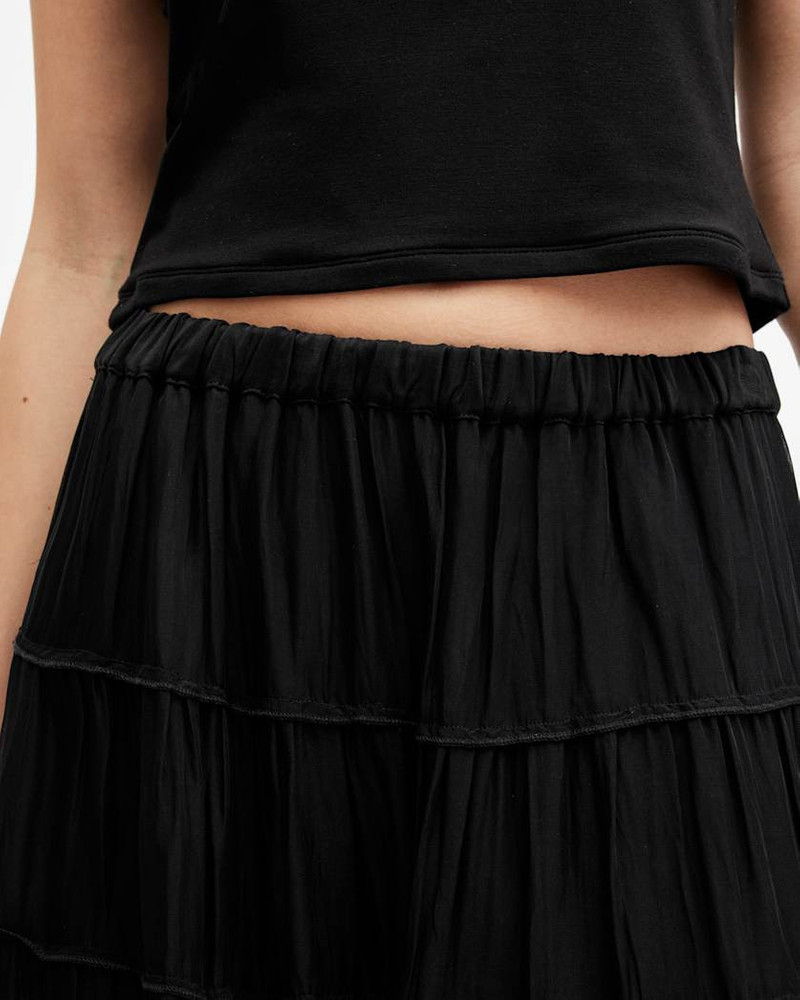 EVA ELASTICATED WAIST TIERED MAXI SKIRT 5