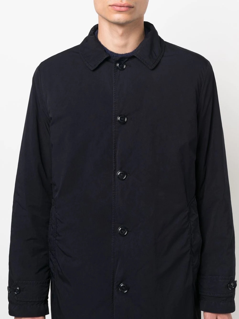 mid-length single-breasted coat - 10