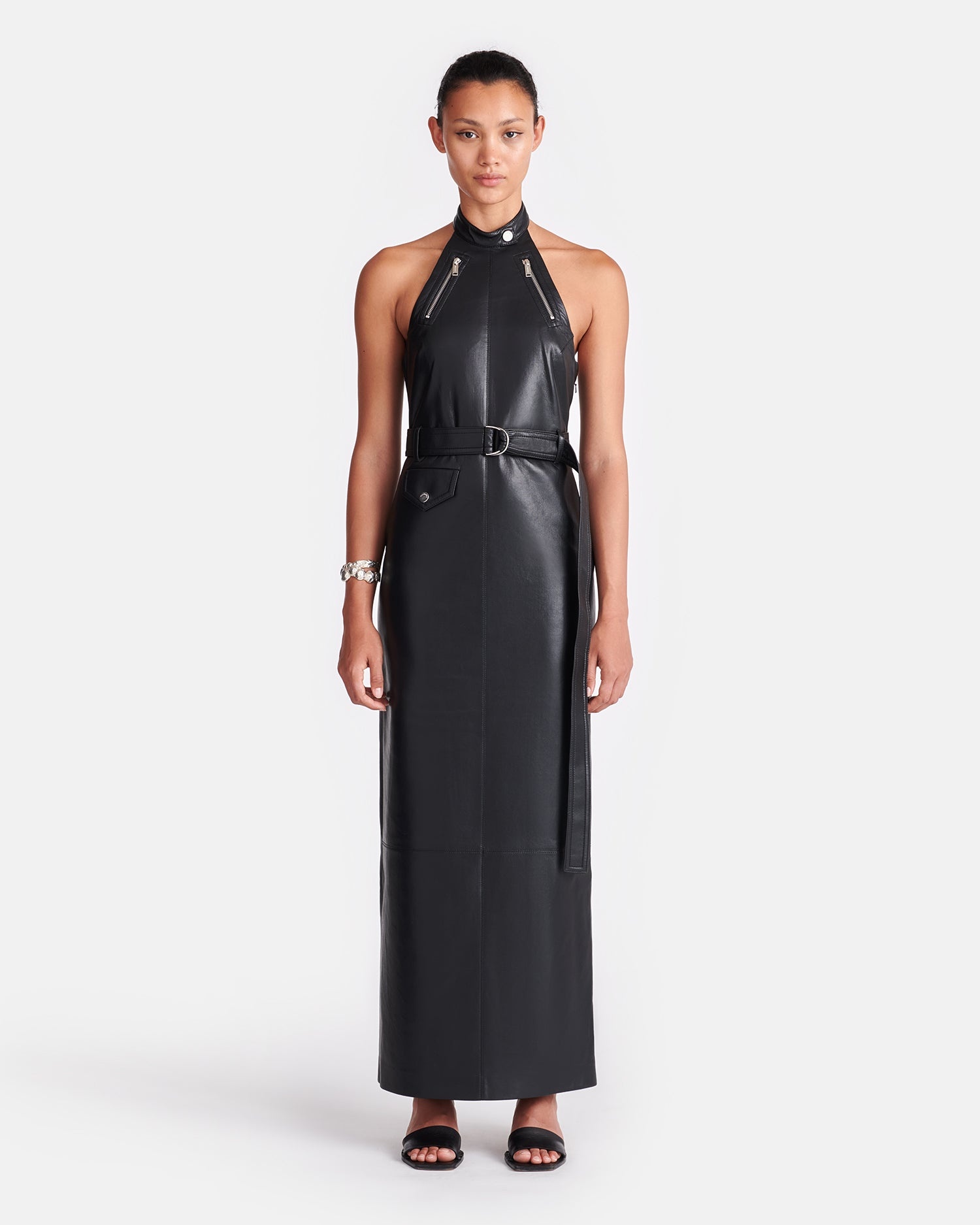 Regenerated Leather Midi Dress - 2