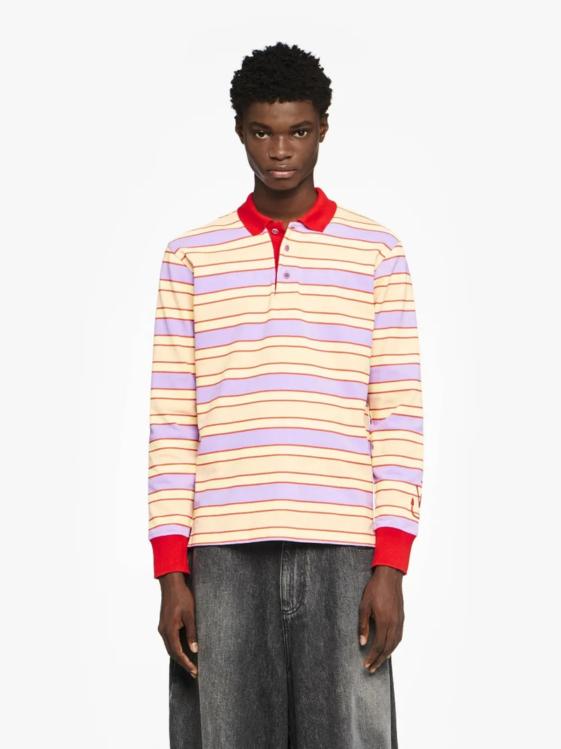 JW Anderson CONTRAST TRIM STRIPED POLO TOP outlook