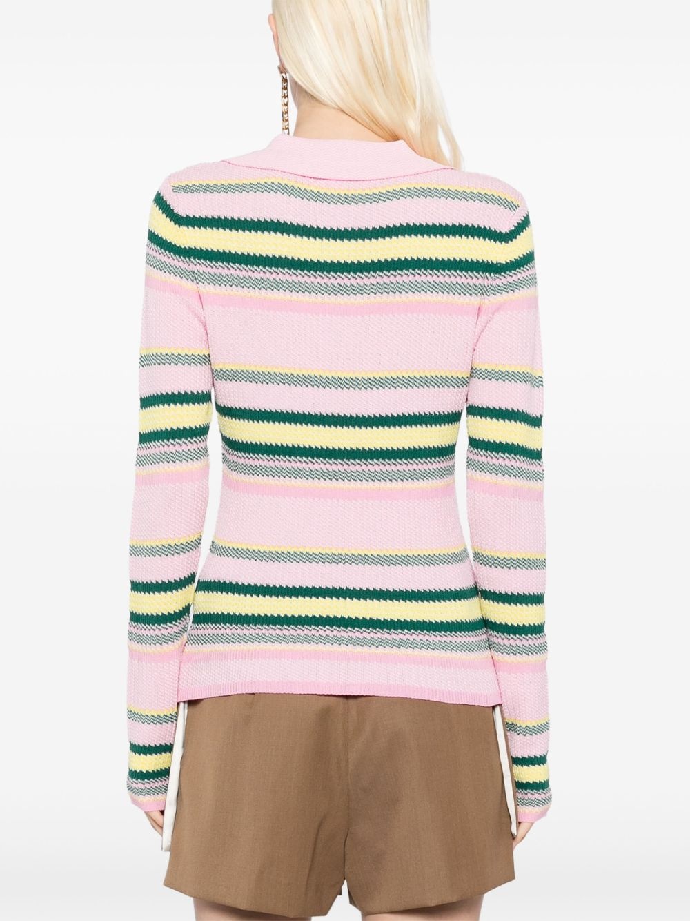 striped-jacquard top - 4