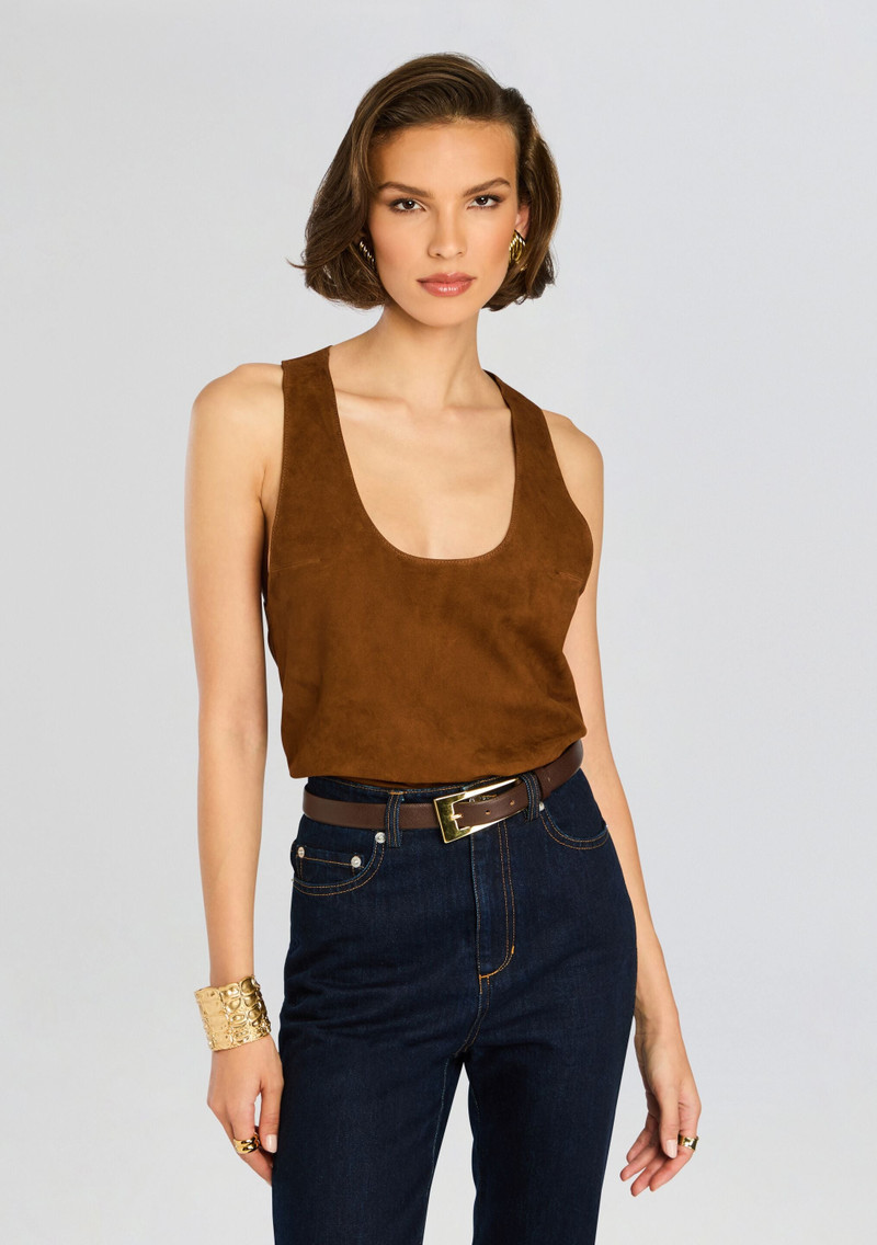 ELIZABETH SUEDE TANK TOP 1