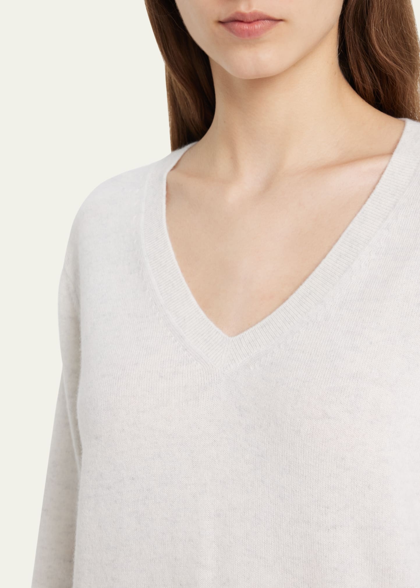 Weekend V-Neck Cashmere Pullover Sweater - 5