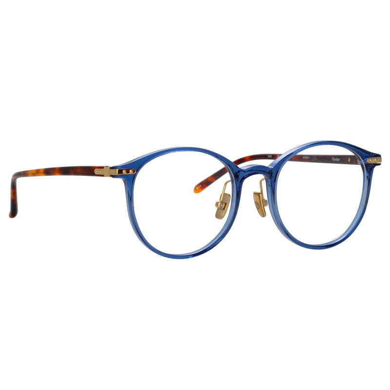 LINDA FARROW Forster Optical Frame in Navy outlook