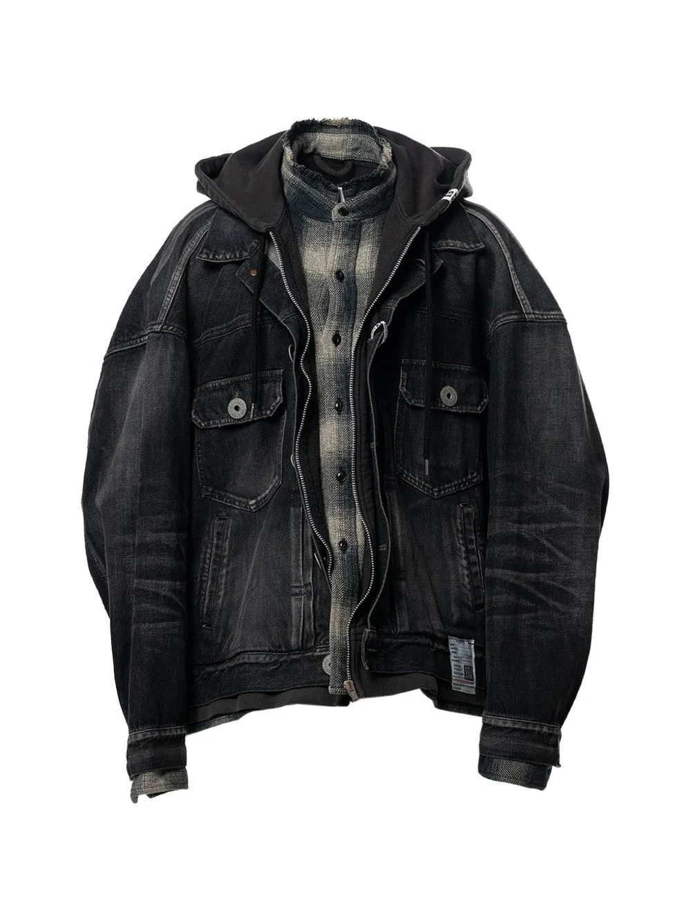 triple-layered denim jacket - 1