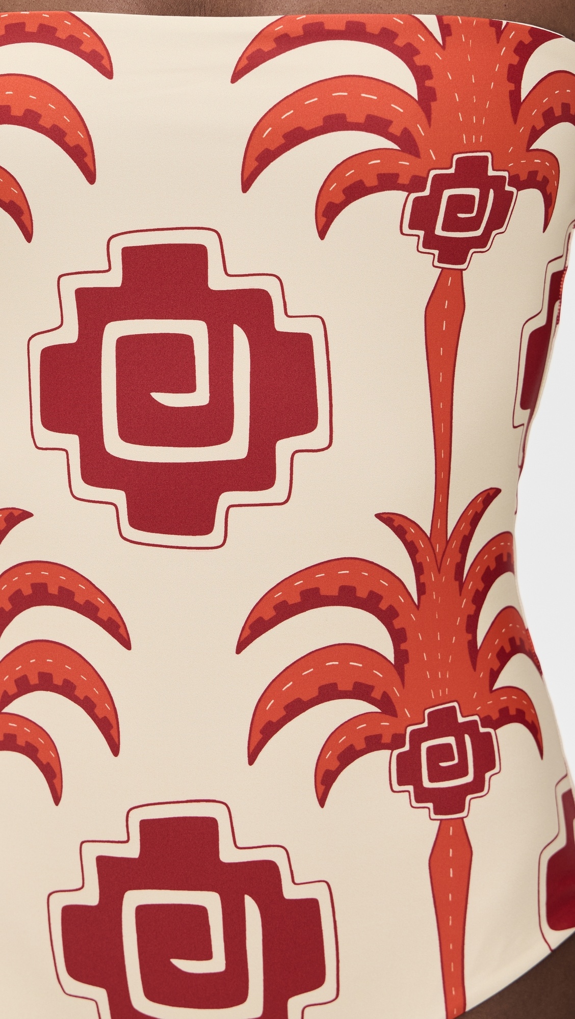 Ecru/Red/ Wine Alta Mar One Piece - 5