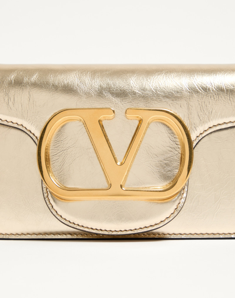 Valentino SMALL VALENTINO GARAVANI LOCÒ METALLIC CALFSKIN SHOULDER BAG outlook