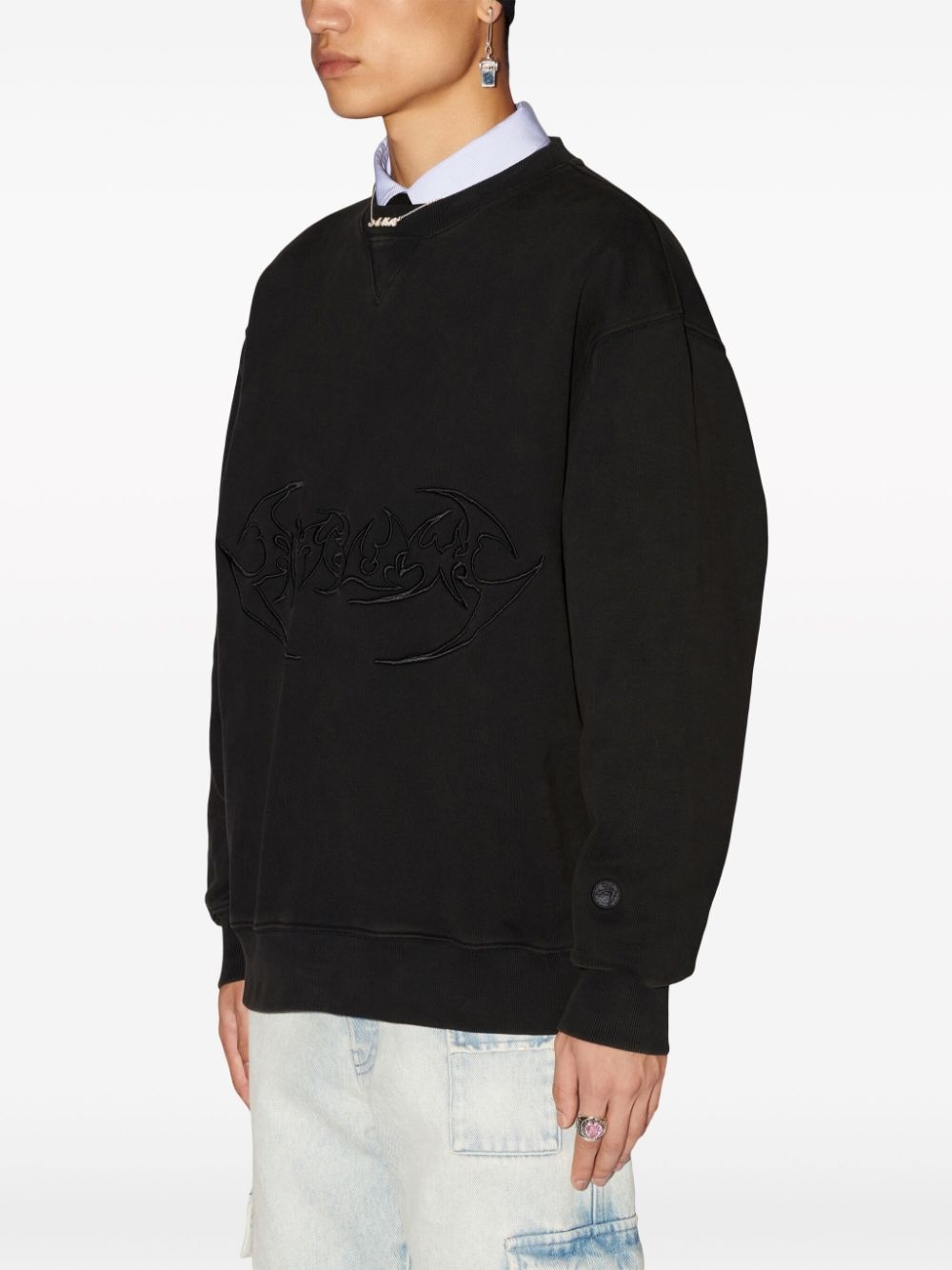 logo-embroidered organic cotton sweatshirt - 4