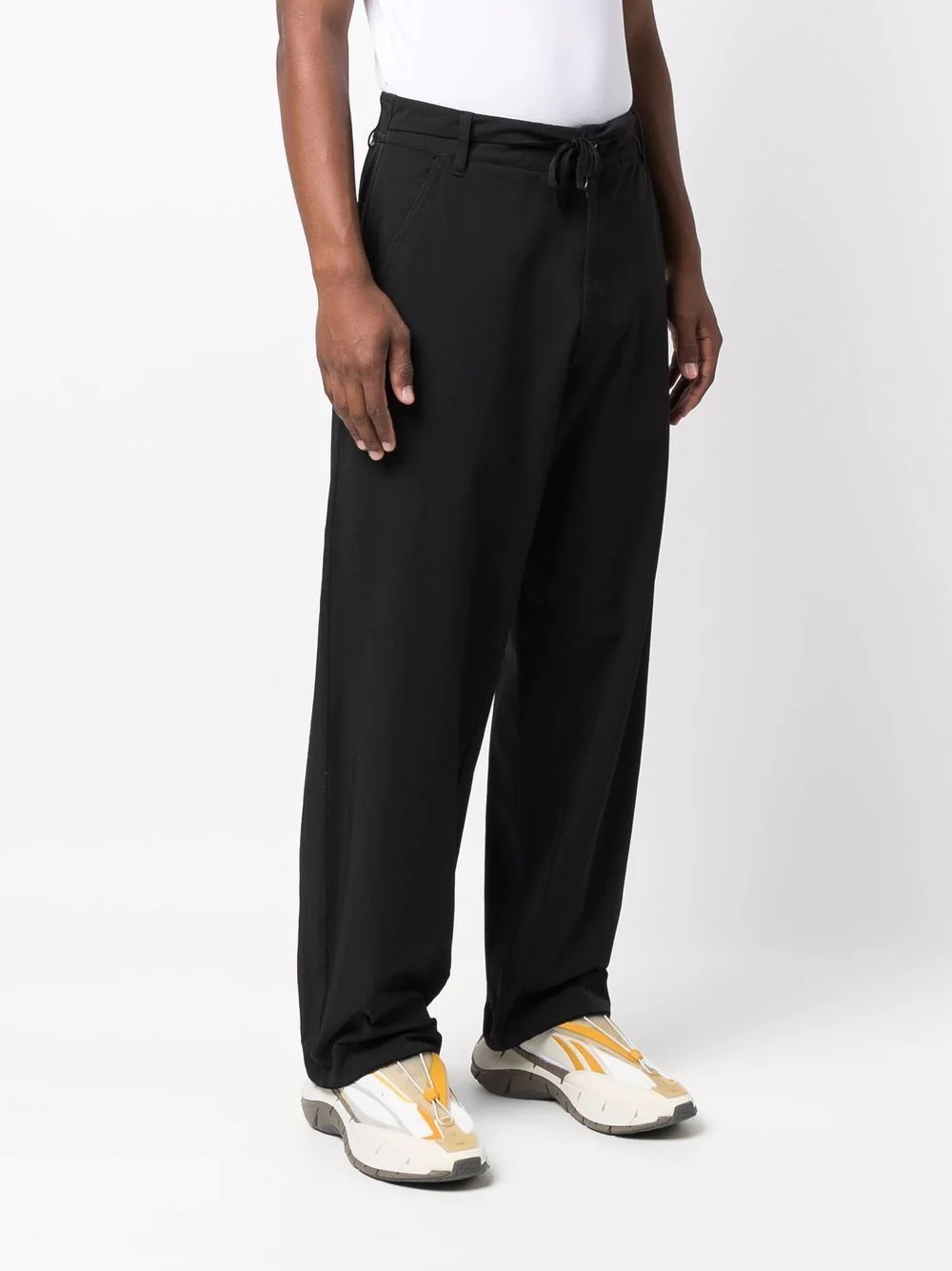 drawstring straight-leg trousers - 3