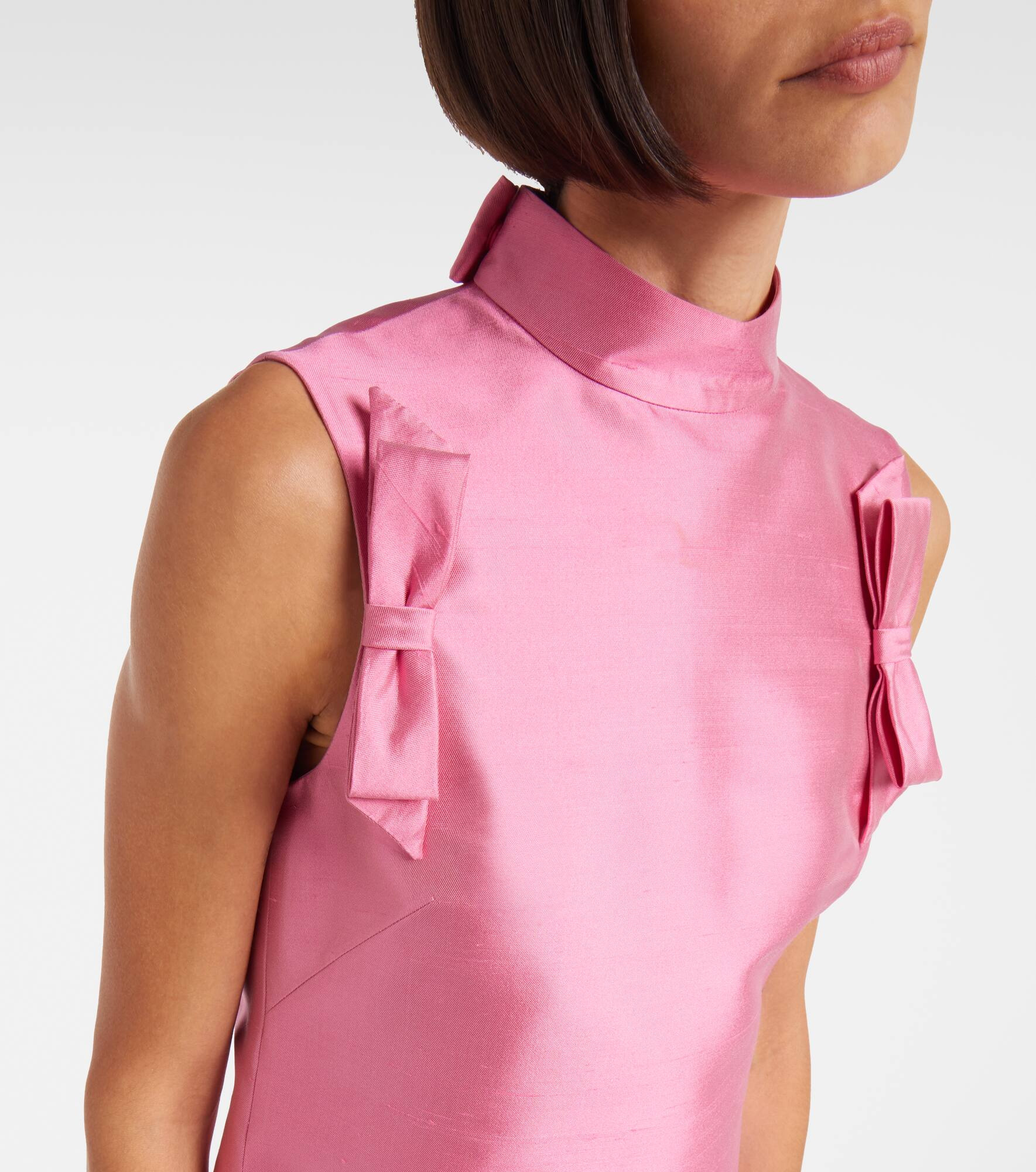 Silk shantung minidress - 4
