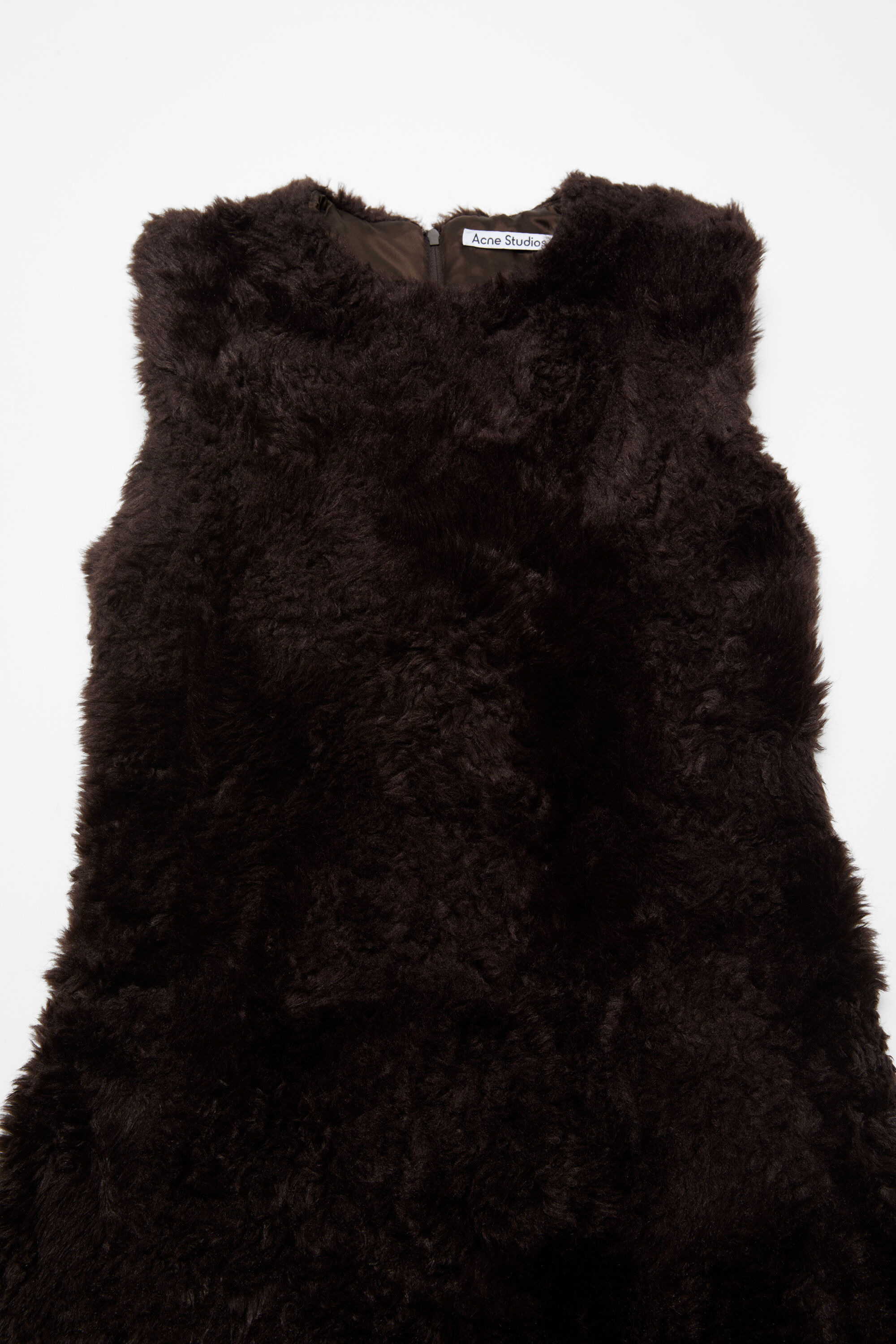Faux fur dress - Brown - 4