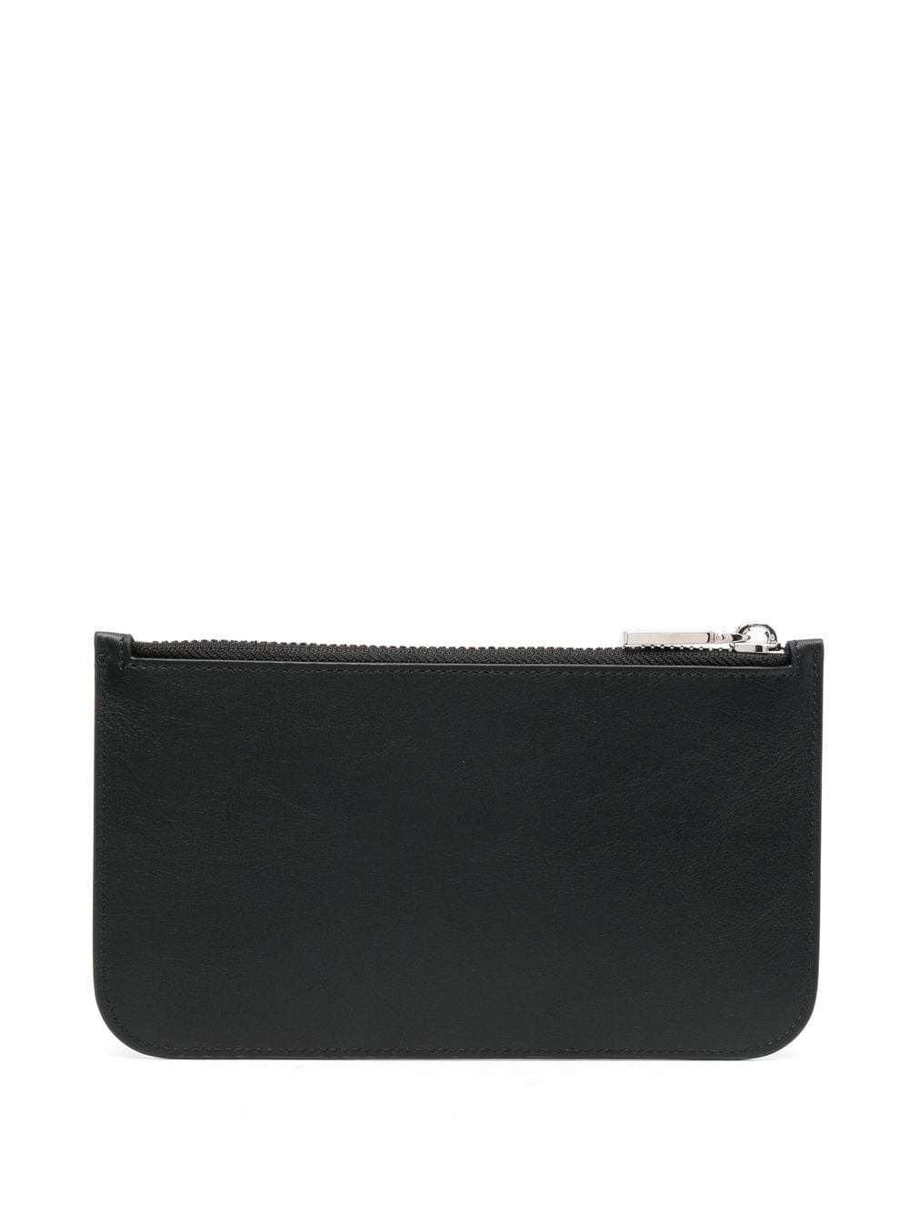 logo-plaque leather purse - 2