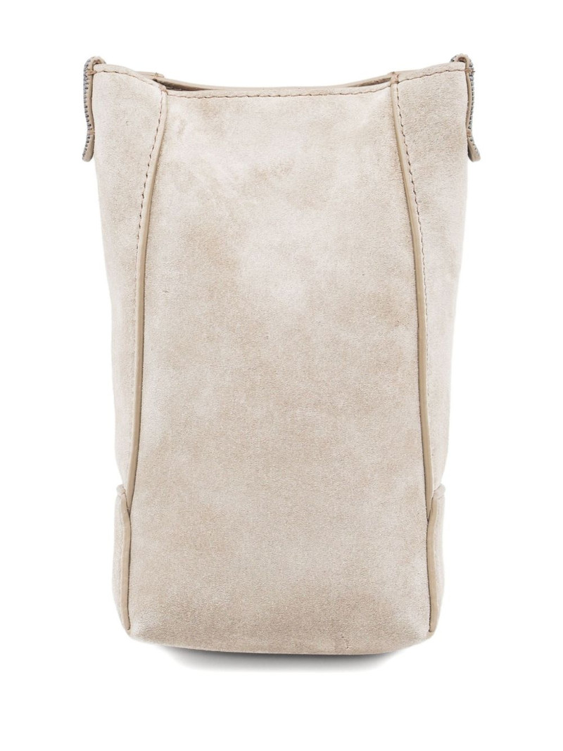 Brunello Cucinelli suede shoulder bag outlook