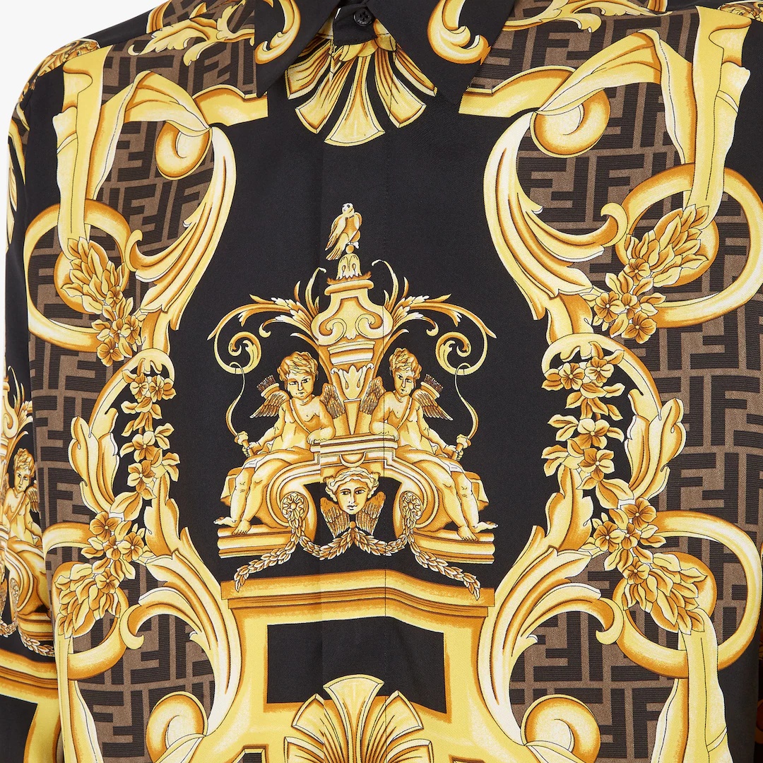 Fendace multicolor silk shirt - 3