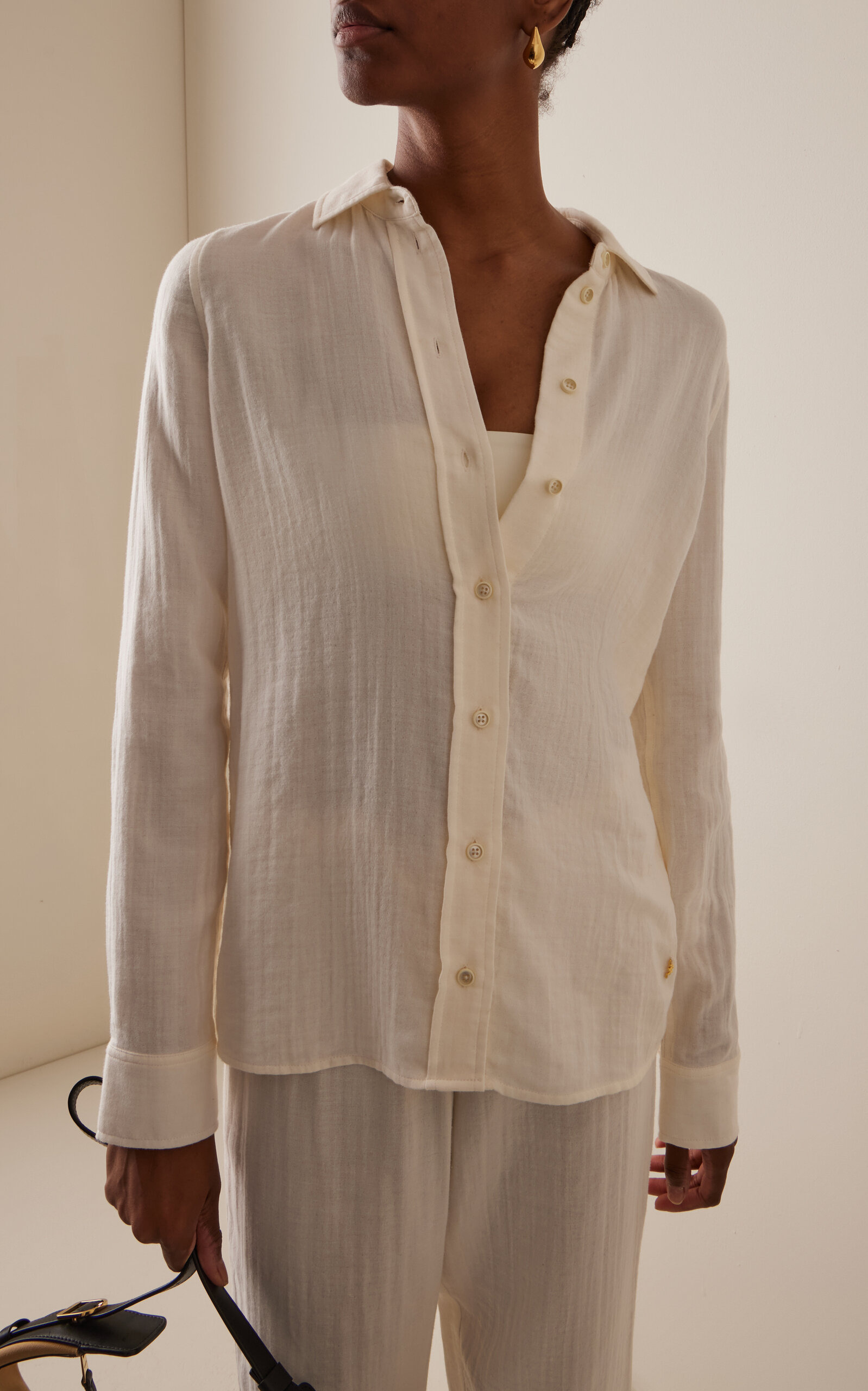 Constance Cotton Shirt ivory - 3