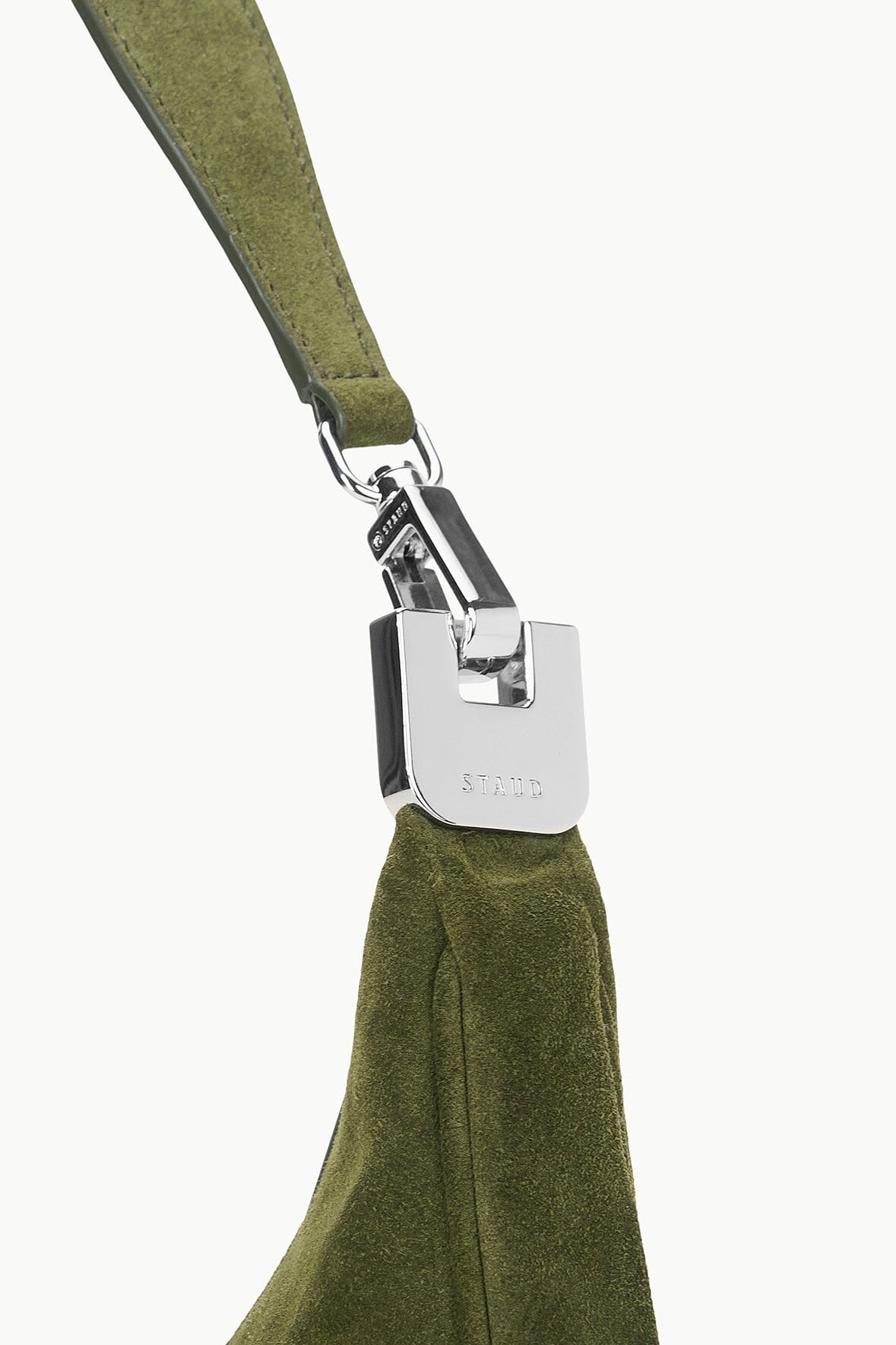 STAUD SYLVIE SHOULDER BAG AVOCADO SUEDE - 5