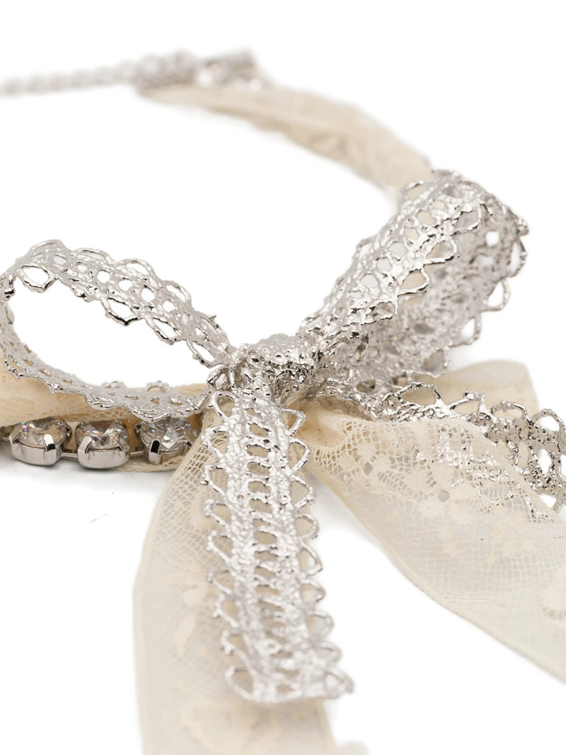 Shushu/tong X Ymin Lace-bow Crystal-embellished Necklace 3
