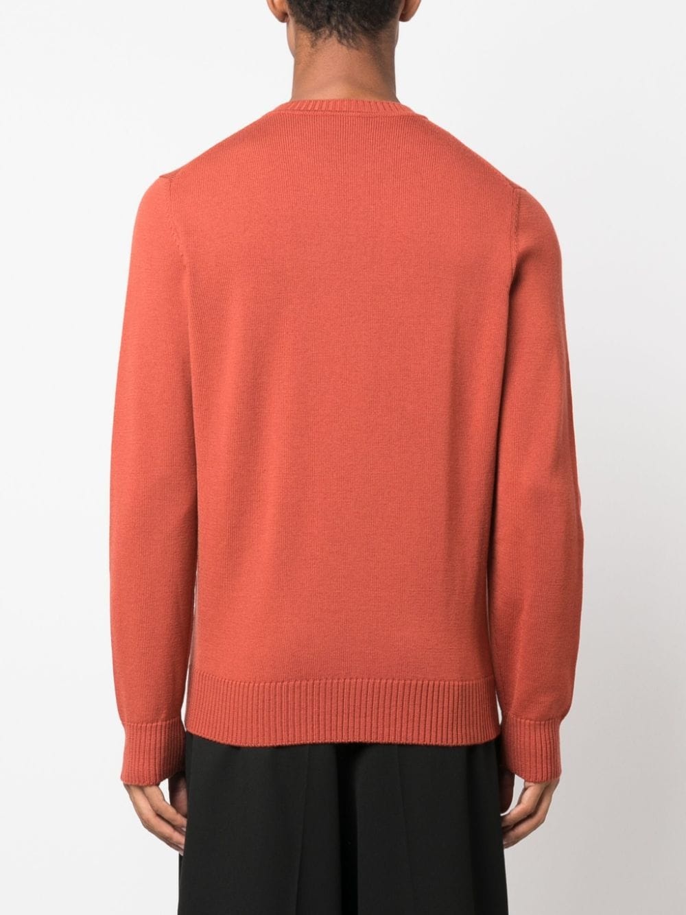 embroidered-logo virgin-wool jumper - 4