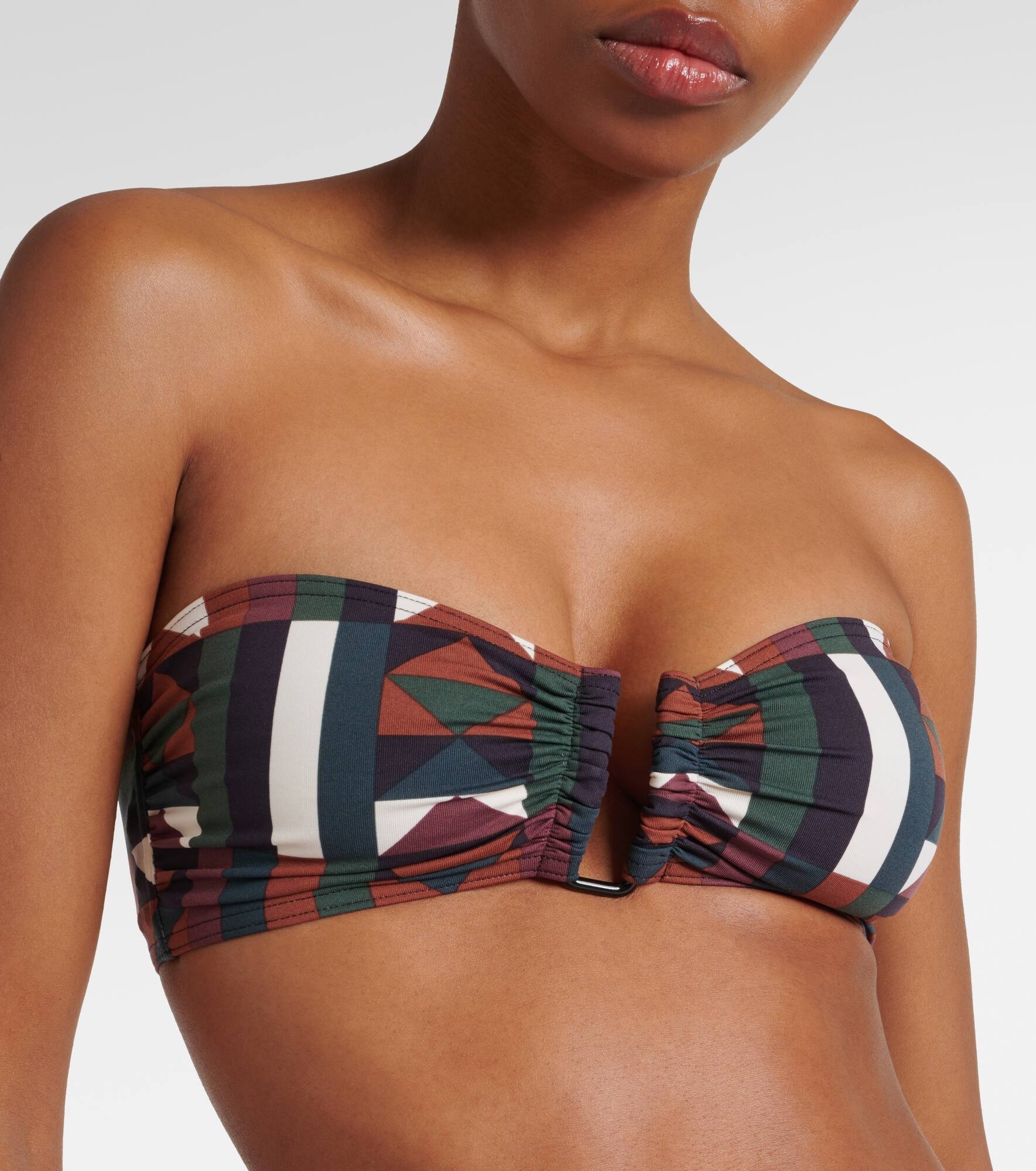 Zoom printed bandeau bikini top - 4