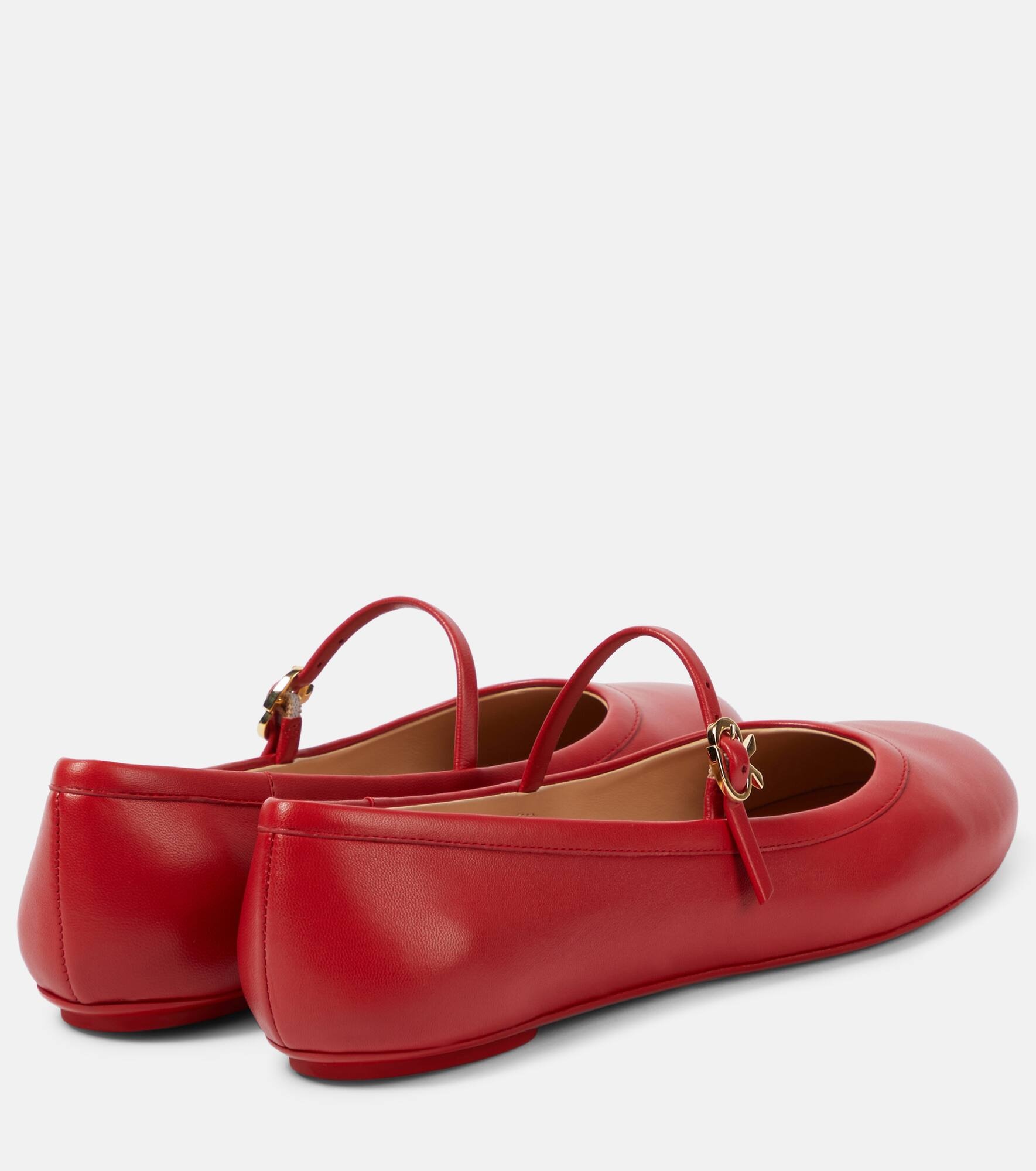 Carla leather Mary Jane flats - 3