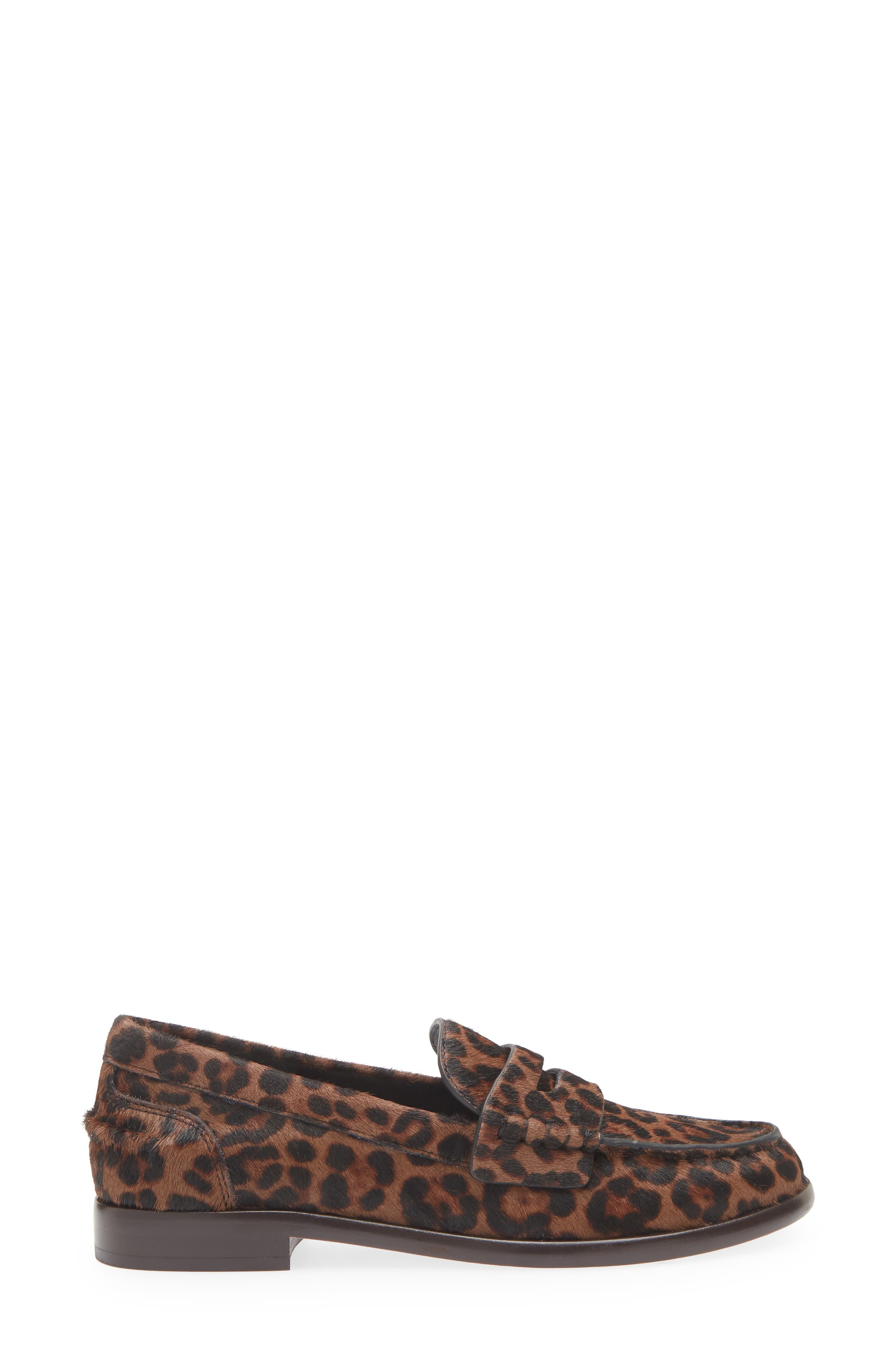 rag & bone Carter Genuine Calf Hair Penny Loafer in Leopard at Nordstrom - 3