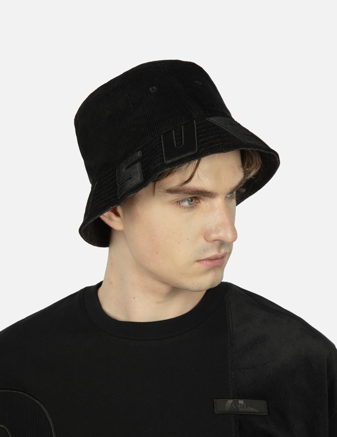 LOGO APPLIQUÉ CORDUROY BUCKET HAT - 4