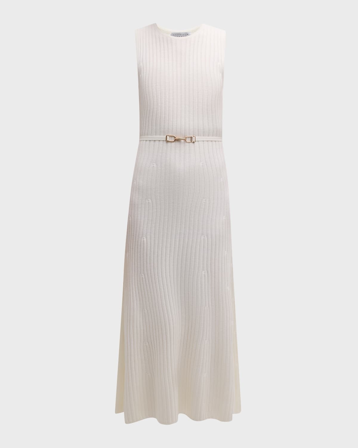 Meier Cashmere-Blend Ribbed Knit Maxi Dress with Belt - 1