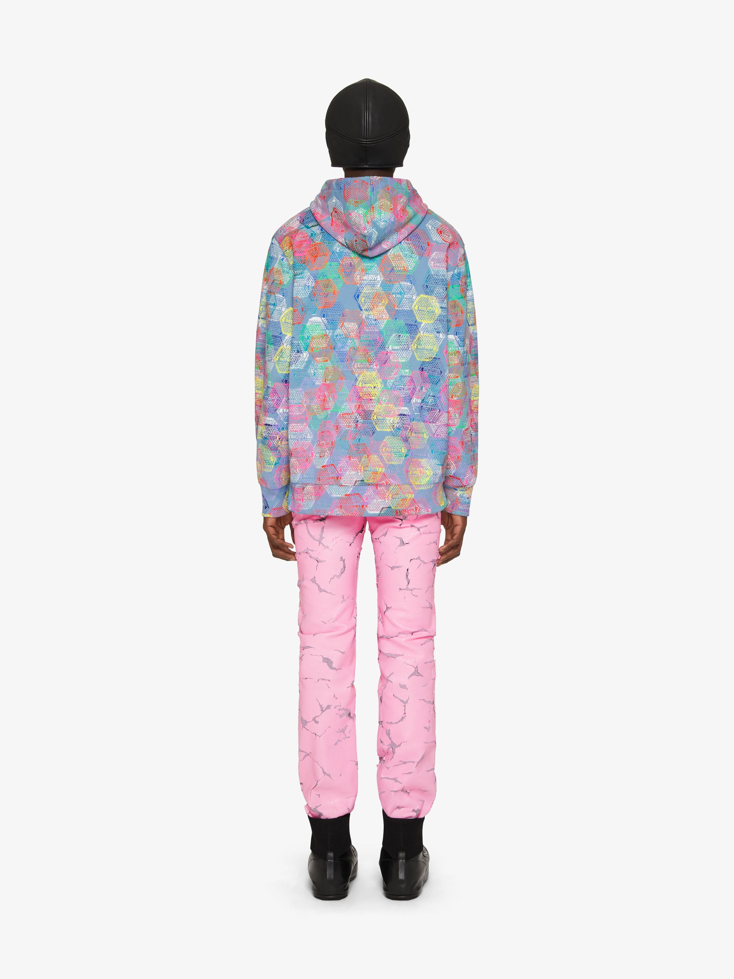 CLASSIC FIT HOODIE WITH ALL-OVER PATCH PRINT - 4