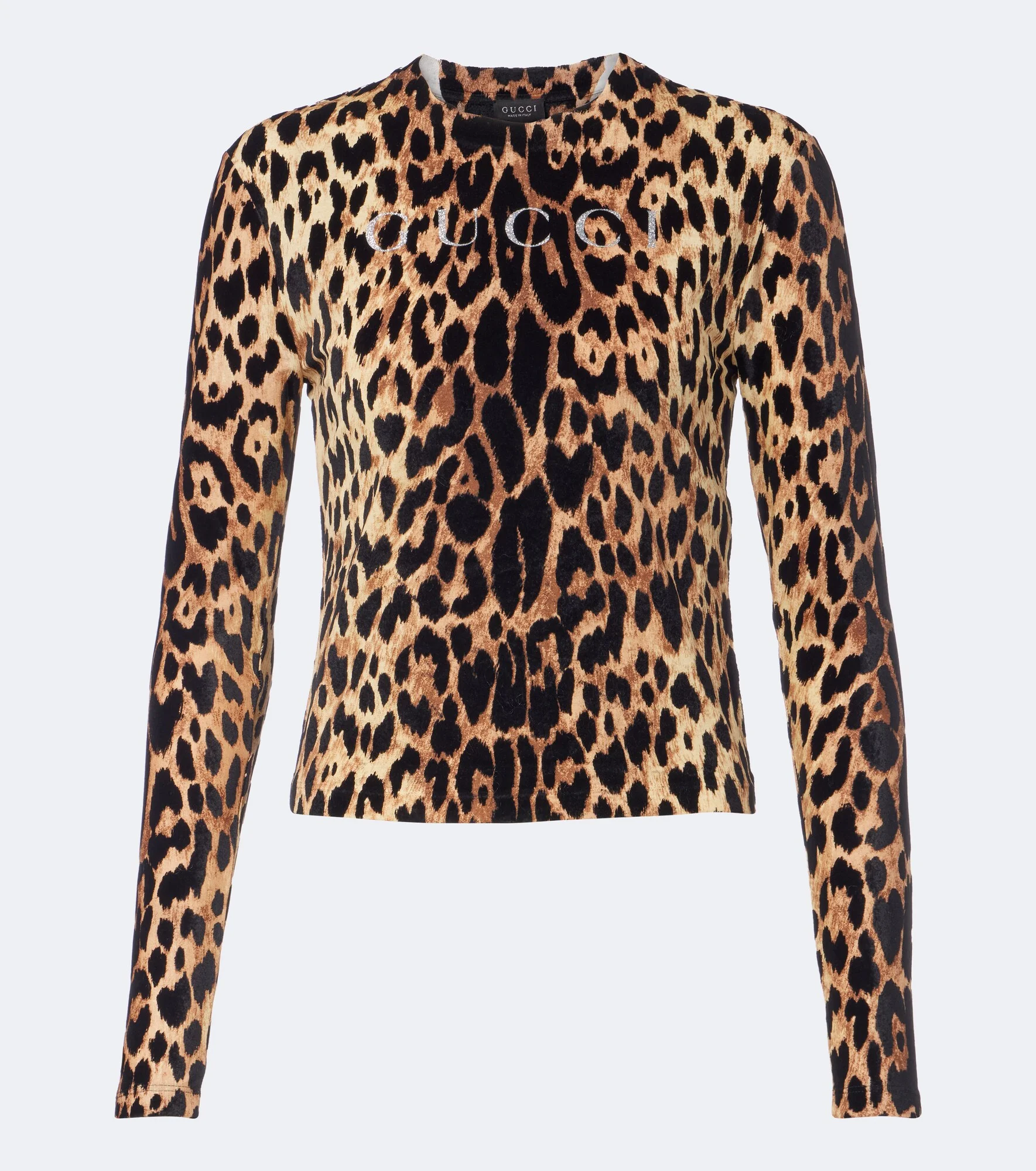 Logo leopard-print cotton jersey T-shirt - 1
