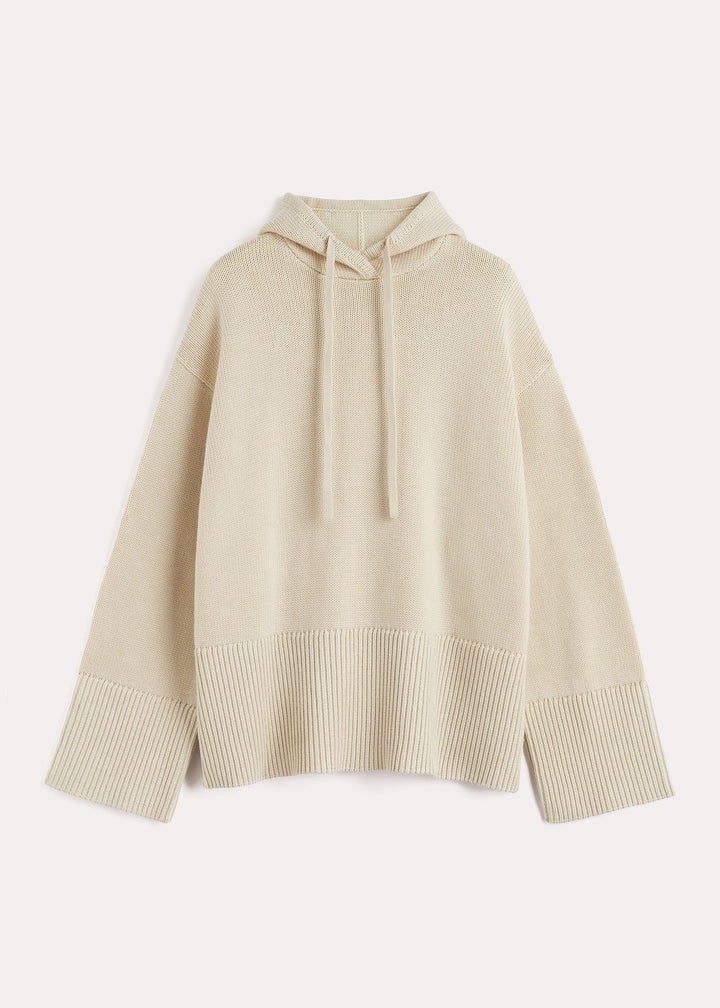 Signature hooded knit light sand - 1