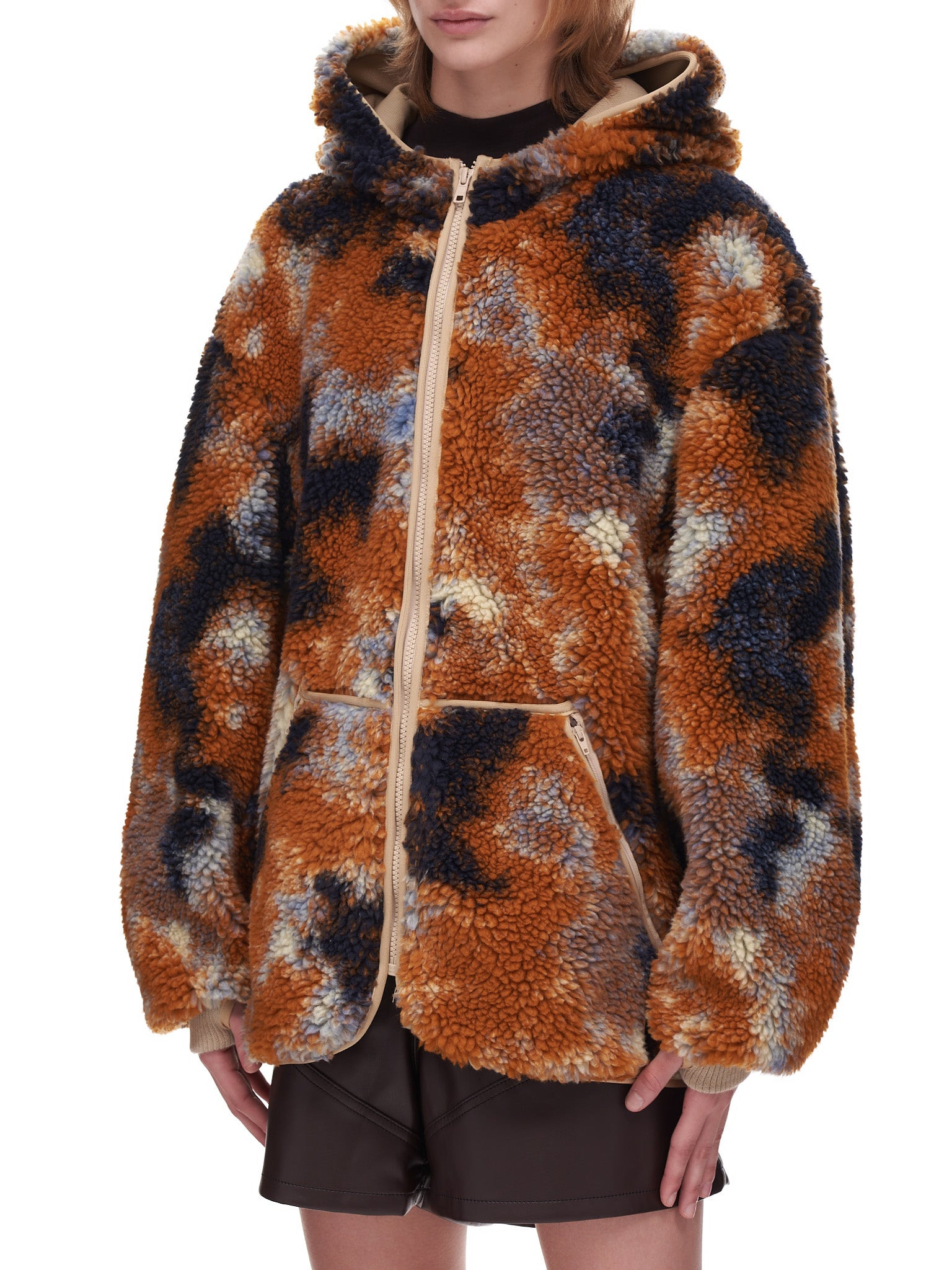 Oversized Zip up Fleece Hoodie - 2