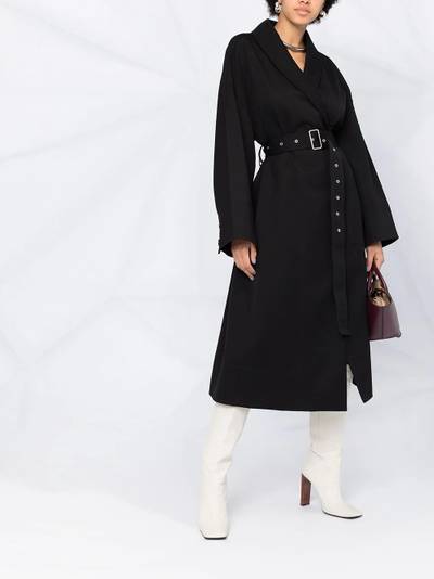 Jil Sander flared belted trench coat outlook