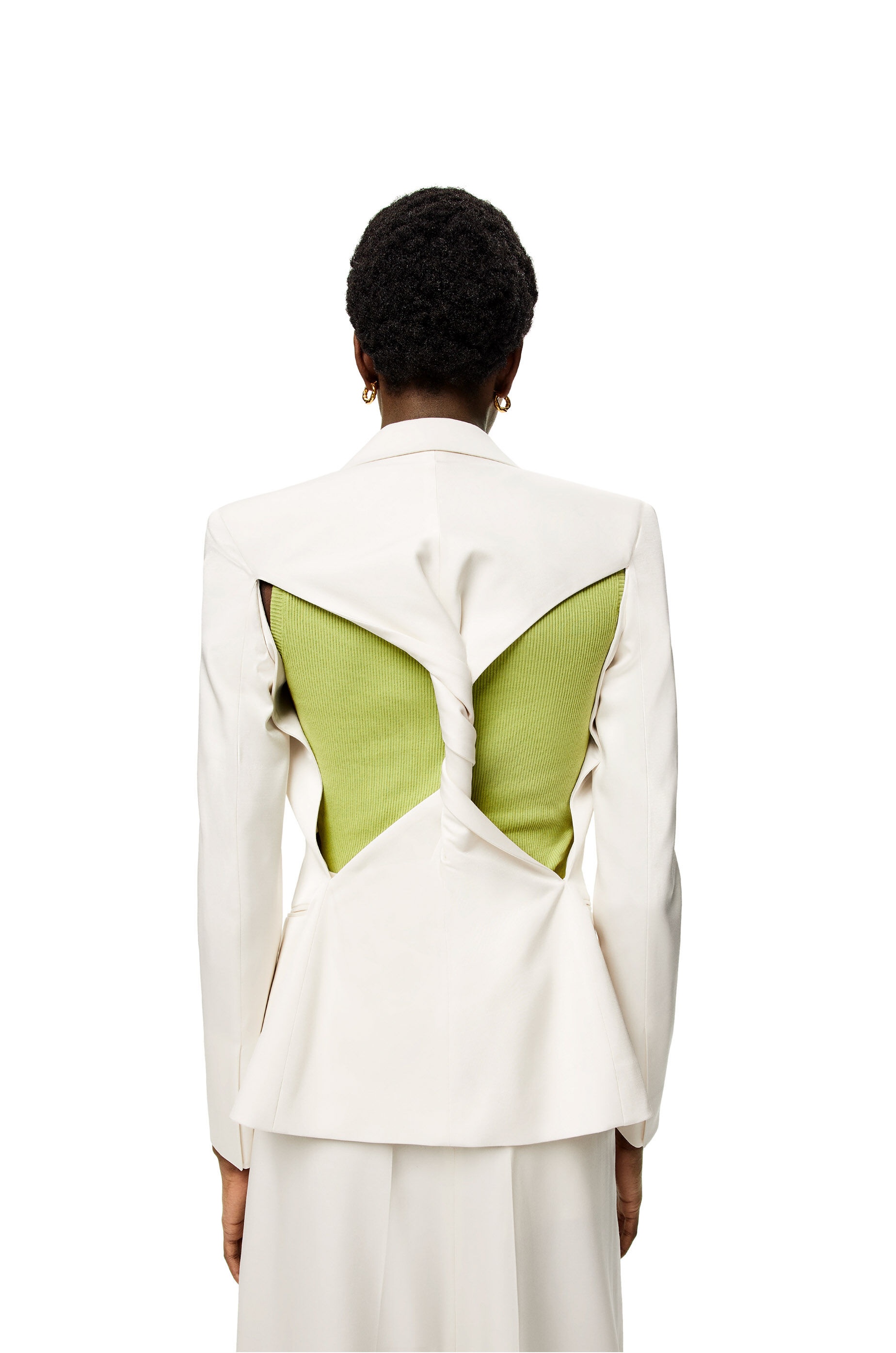 Twisted jacket in wool and silk - 4