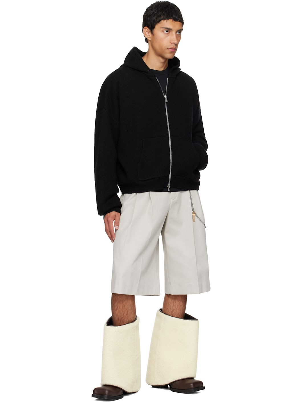 Off-White & Brown Emrik Gaiter Boots - 5