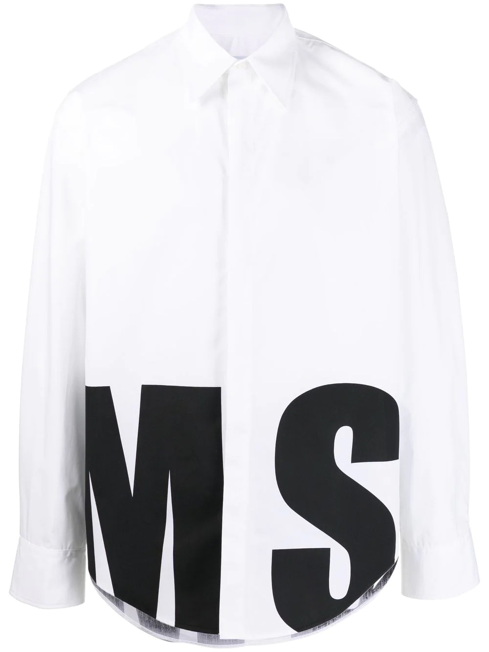 logo-print long-sleeve shirt - 1