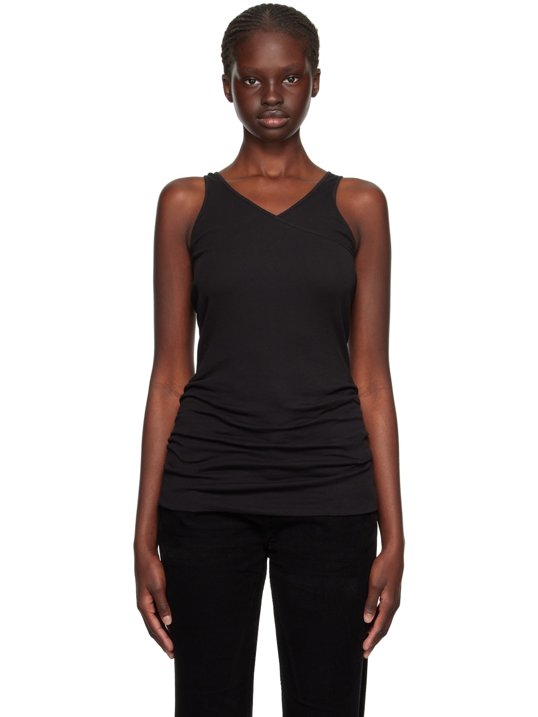 Black Double Ziggy Banana Tank Top - 1