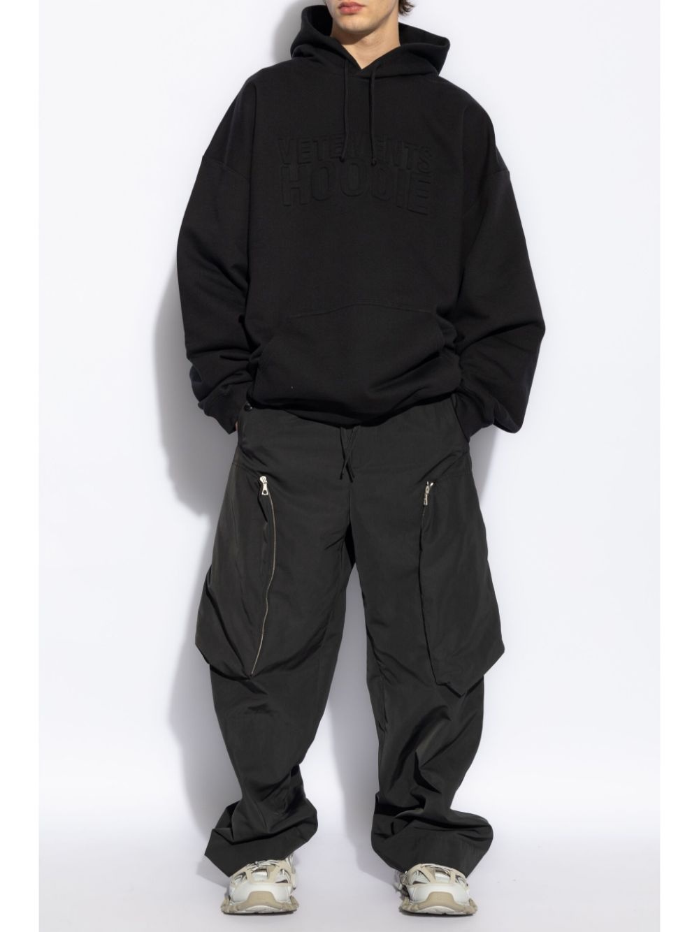 logo-embossed hoodie - 2