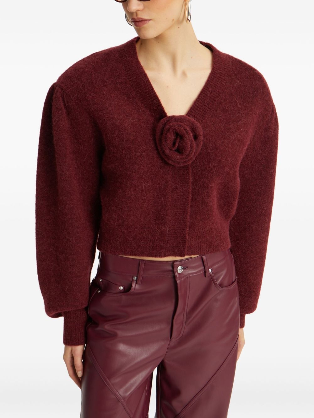 panelled button-fastening pants - 4