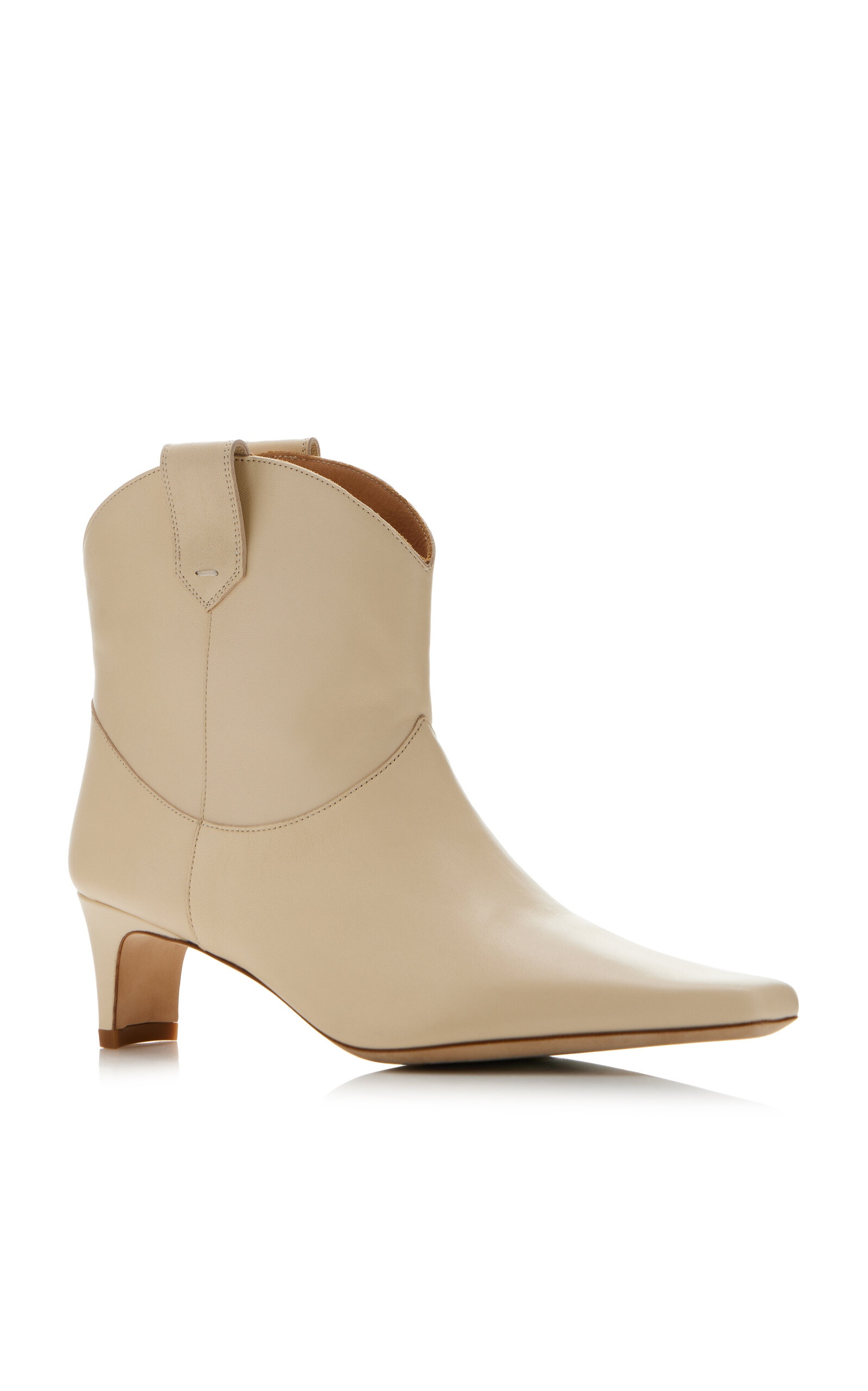 Wally Western Leather Ankle Boots ivory - 5