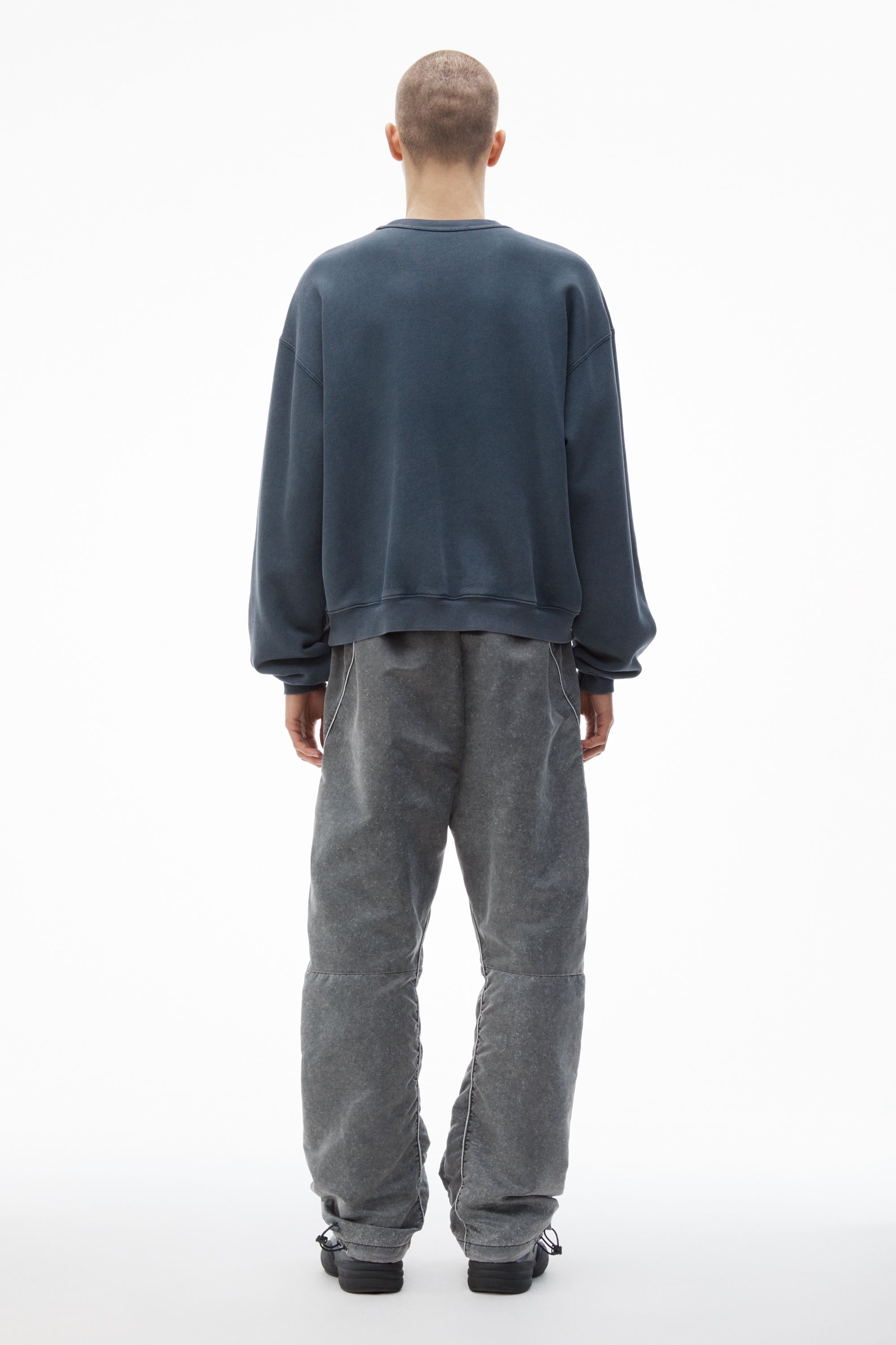 logo-embossed sweatshirt in cotton - 4