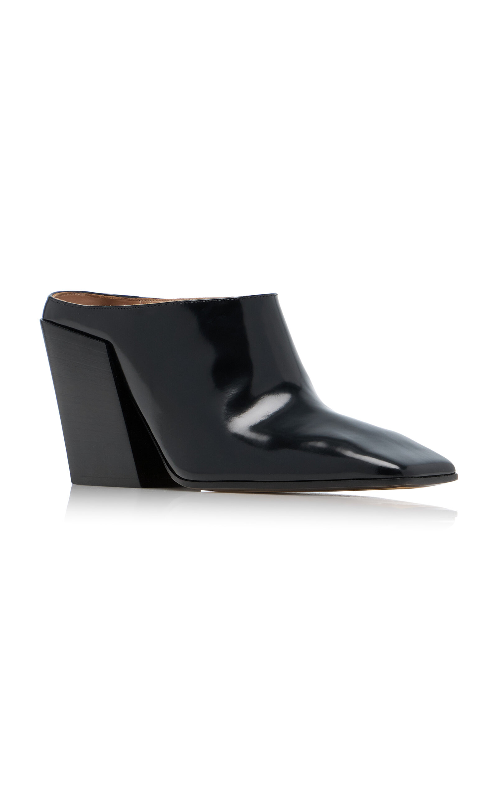 Leather Mule Pumps black - 5