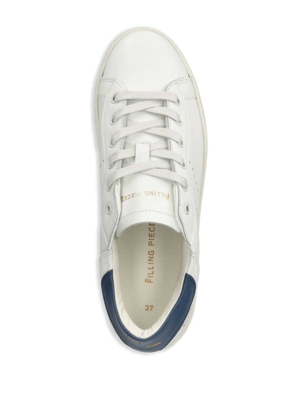 logo-embroidered leather sneakers - 4