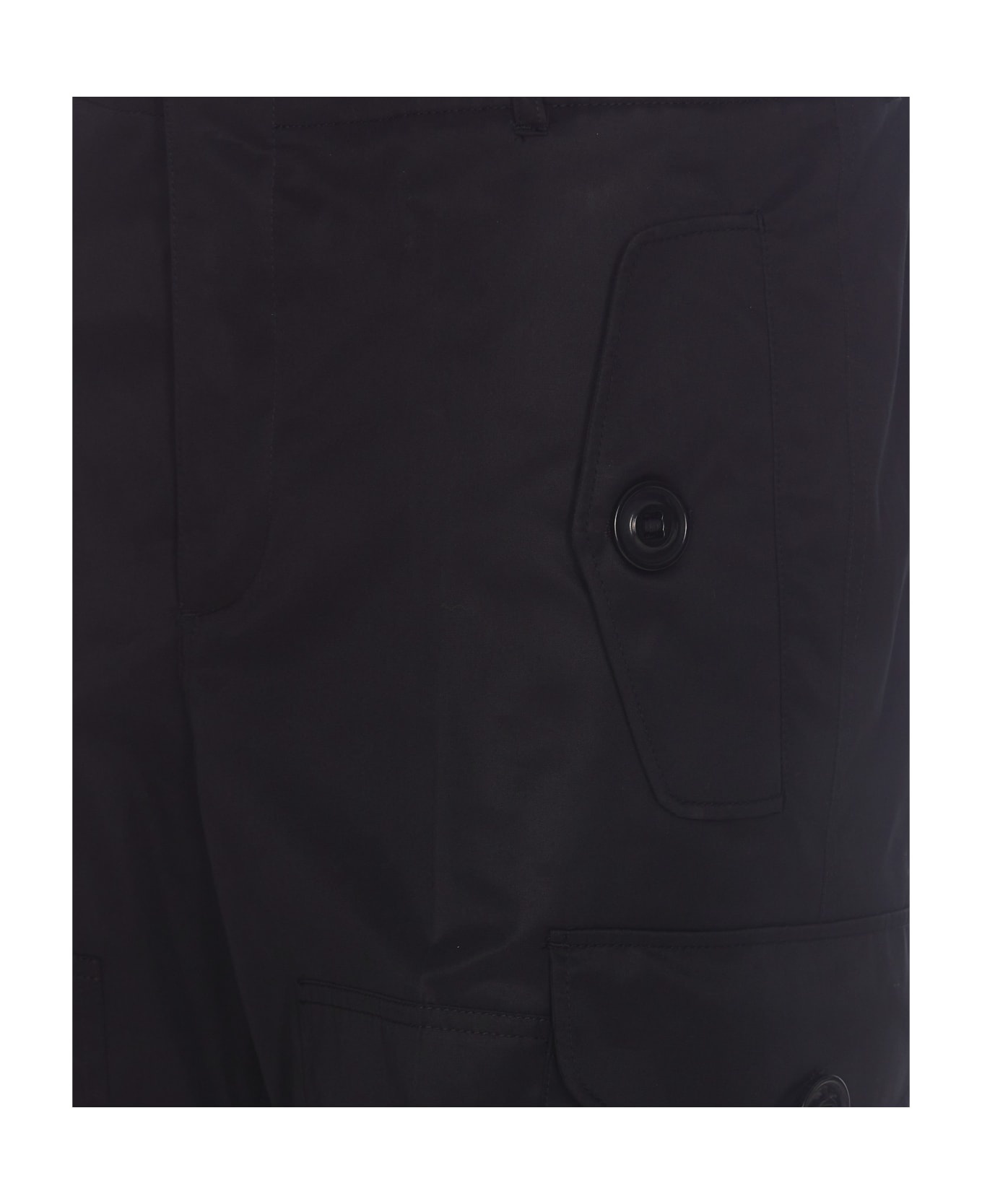 Regular Fit Plain Cargo Pants - 3