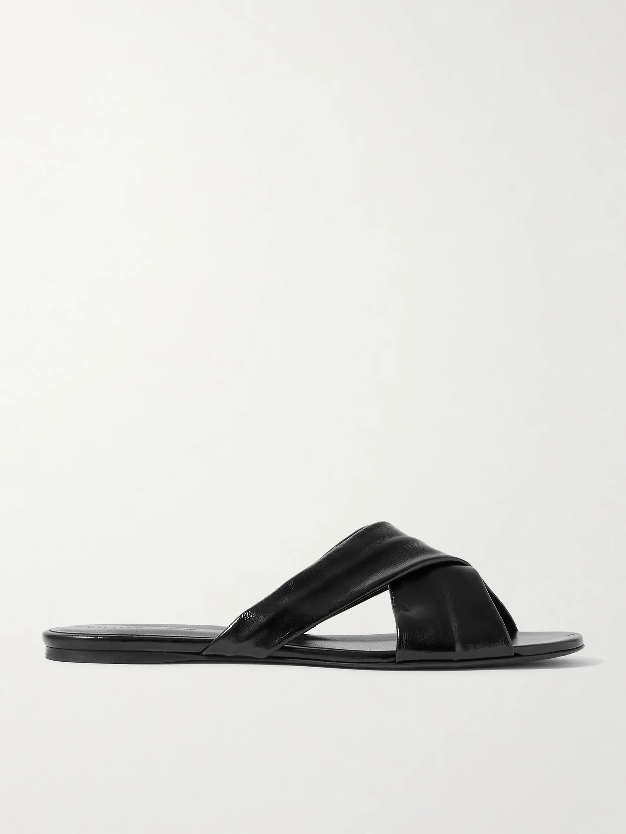 Liria Glossed-leather Sandals - 1