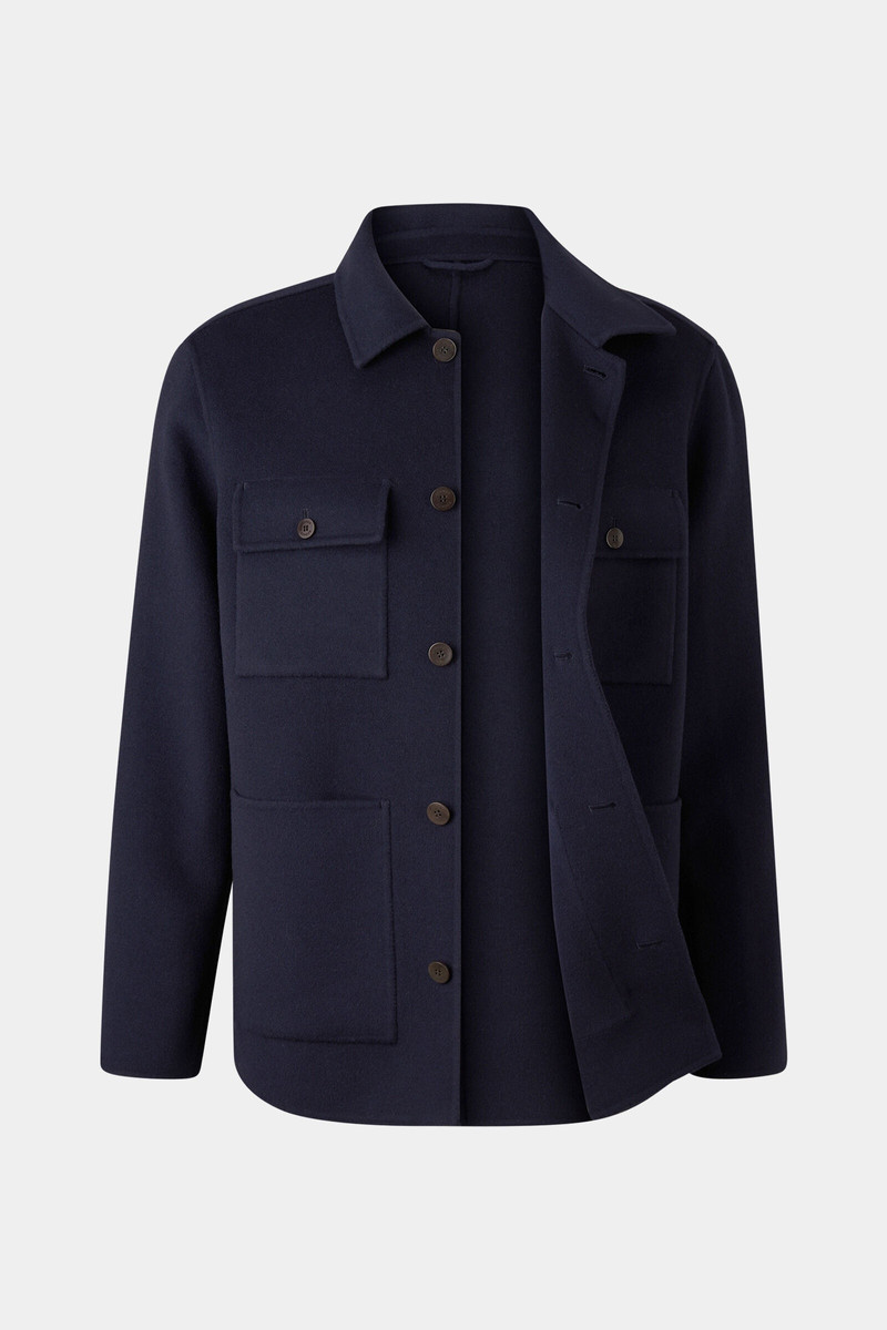 BOGNER Double-face overshirt Larry in Navy blue outlook
