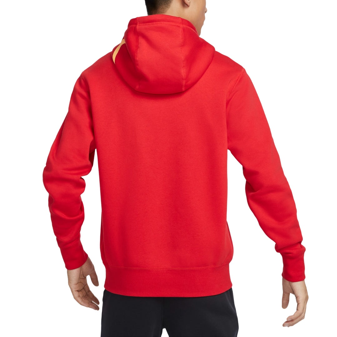 Nike Ja Club Fleece Basketball Hoodie Asia Sizing 'University Red Gold' FZ1039-657 - 2