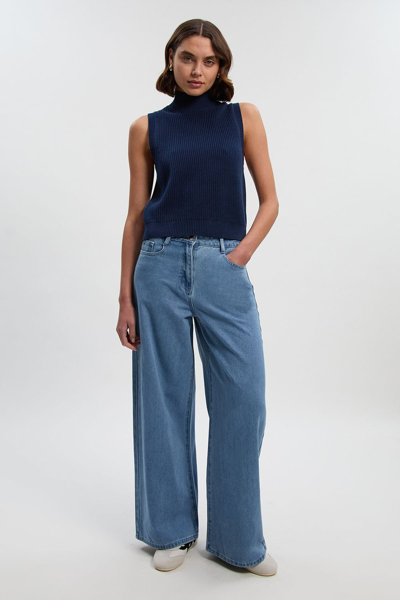 Denim Wide Leg Jeans 1
